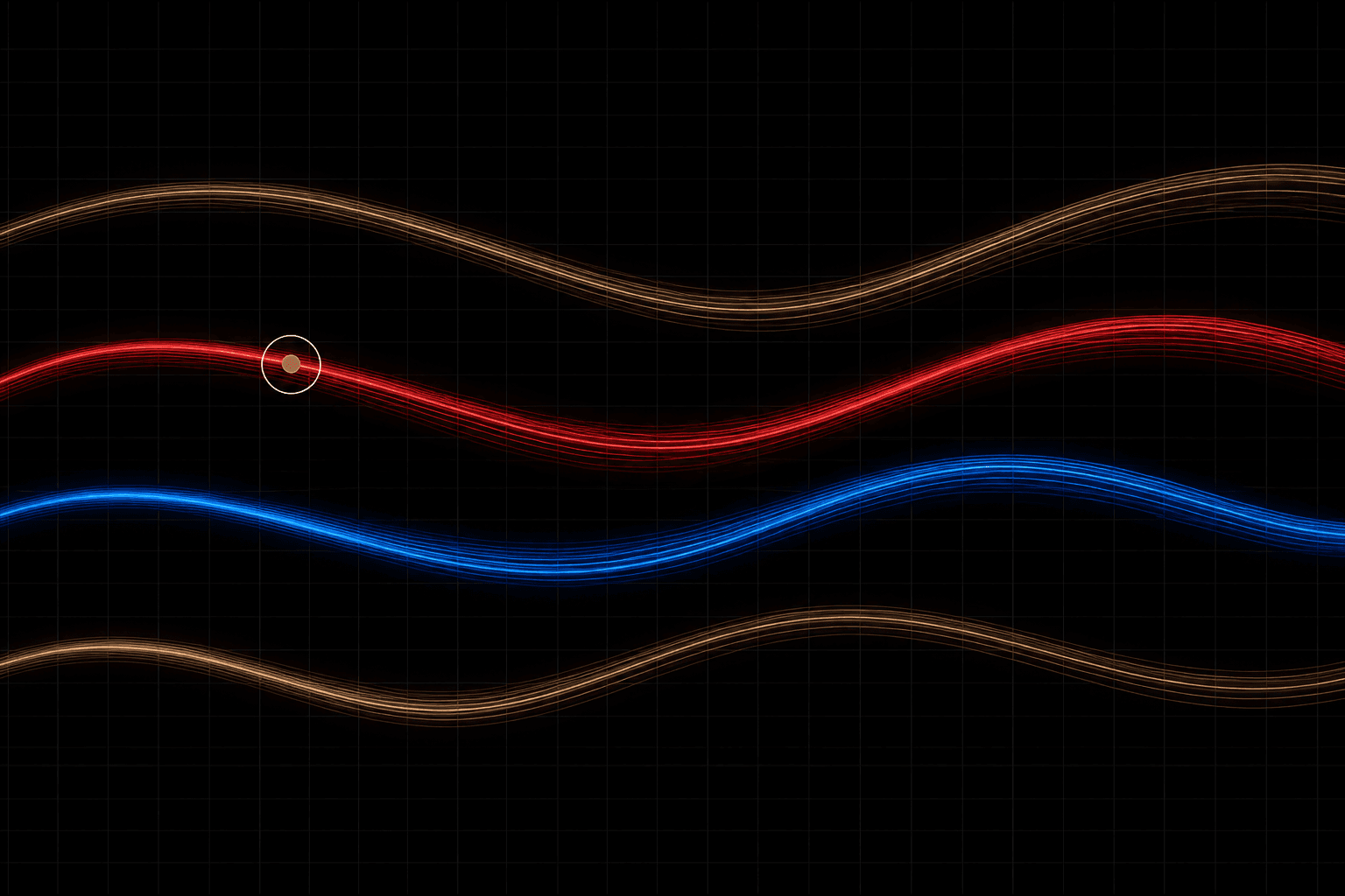 A sampled computational flow field around a physical boundary